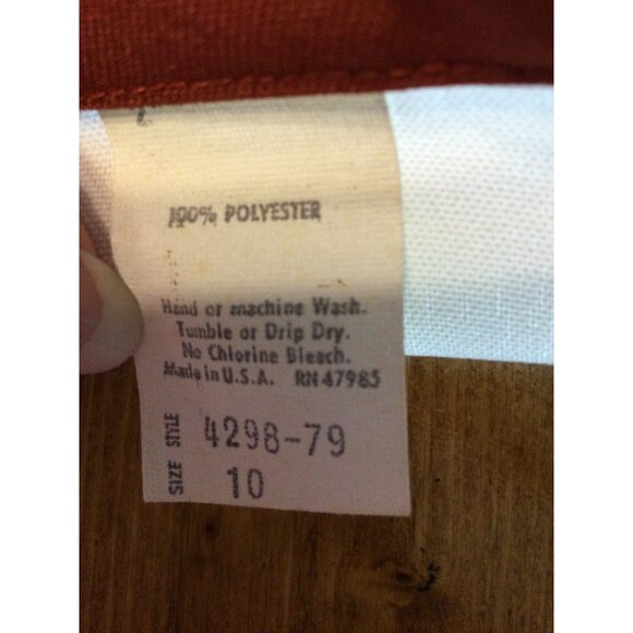 Vintage Sunshine Alley Dress & Jacket Belt Size 10 Ruffled Collar Made In USA - Picture 15 of 16